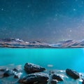 Dreamy Nights: The Enchanting Glow of Lake Tekapo Royalty Free Stock Photo