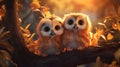 Dreamy Owlets: Unreal Engine 5 Illustrations With Childlike Charm