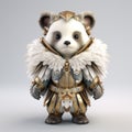 Dreamy Panda In Armor: Cute And Mystical 3d Model