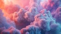 Dreamy Pastel Clouds Illuminated by the Sunset Creating Ethereal Skyscape Royalty Free Stock Photo