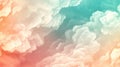 Dreamy Pastel Cloudscape: Soft Hues and Ethereal Glow Royalty Free Stock Photo