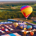 A dreamy, pastel-colored hot air balloon festival in the sky5, Generative AI