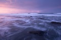 Dreamy peaceful sunset with lightning