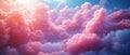 Dreamy Pink Clouds In Blue Sky Royalty Free Stock Photo