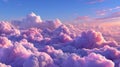 Pink and Purple Cotton Candy Clouds at Sunset Royalty Free Stock Photo