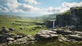 Dreamy Plateau: Photorealistic Landscape Of Hindu Yorkshire Dales