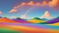 Dreamy Rainbow Colors: Perfect Backgrounds for PowerPoint and Zoom Royalty Free Stock Photo