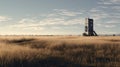 Dreamy Realism: A Stunning Tower In An Empty Field