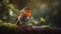 Dreamy Robin In A Forest At Night - Free Hd Wallpaper