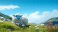 Dreamy Sheep In Glen Keane Style: 3d Render With Snailcore Aesthetic