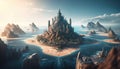 Dreamy Skies: AI Generated Digital Art of Sky Islands A Magical World of Fantasy