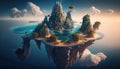 Dreamy Skies: AI Generated Digital Art of Sky Islands Magical World of Fantasy