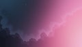 A dreamy sky with a gradient transition from dark blue to soft pink. Silhouetted cloud Royalty Free Stock Photo