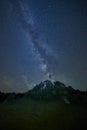 Dreamy summer night under the stars and Milky Way