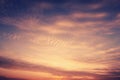 Dreamy Sunset Sky Royalty Free Stock Photo