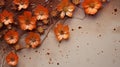 Dreamy Surrealist Composition: Rust Anemone On Grungy Surface