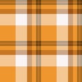Dreamy tartan texture plaid, repeatable patterns textile check vector. Korean background pattern seamless fabric in orange and