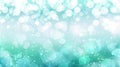 Dreamy Teal Bokeh Lights Background, Sparkling Festive Abstract Pattern Royalty Free Stock Photo