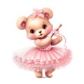 Dreamy teddy dance art Royalty Free Stock Photo