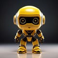 Dreamy Toycore: A Cute Yellow Robot In Photorealistic Rendering