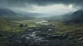 Dreamy Tundra: A Photorealistic Landscape Of Hindu Yorkshire Dales