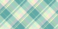 Dreamy vector texture pattern, presentation seamless check plaid. Sensual background textile tartan fabric in light and teal