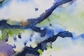 Abstract watercolor backround on paper Royalty Free Stock Photo