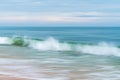Dreamy waves crashing on Florida beach