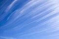 Dreamy White Cloud Streaks In The Sky Royalty Free Stock Photo