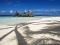 Dreamy White Sand Beach, Rock Island Royalty Free Stock Photo