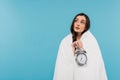 dreamy young woman covered in white Royalty Free Stock Photo