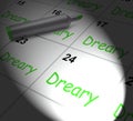 Dreary Calendar Displays Monotonous Dull And Uneventful Royalty Free Stock Photo