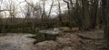 Dreary Cliff Ledge Panorama, Background Royalty Free Stock Photo