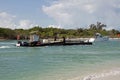 A Dredge Boat Entering the Gulf of Mexico