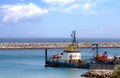 Dredge at the Harbor Royalty Free Stock Photo