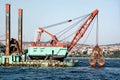 Dredge platform Royalty Free Stock Photo