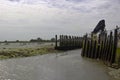 The dredged deep water channel and quayside at Bosham Harbour in West Sussex England