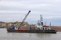 Dredger on the River Teign, Devon Royalty Free Stock Photo