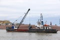 Dredger on the River Teign, Devon Royalty Free Stock Photo