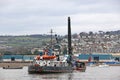 Dredger on the River Teign, Devon Royalty Free Stock Photo