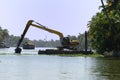 Dredger and spoil barge