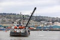 Dredger on the River Teign, Devon Royalty Free Stock Photo