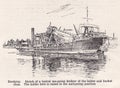 Vintage illustration of Dredging 1930s. Royalty Free Stock Photo