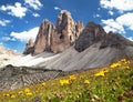 Drei Zinnen or Tre Cime di Lavaredo Royalty Free Stock Photo