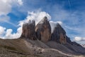 Drei Zinnen or Tre Cime di Lavaredo - Dolomites Italian Alps Royalty Free Stock Photo