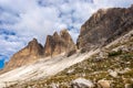 Drei Zinnen or Tre Cime di Lavaredo - Dolomites Italian Alps Royalty Free Stock Photo