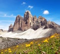 Drei Zinnen or Tre Cime di Lavaredo Royalty Free Stock Photo