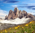 Drei Zinnen or Tre Cime di Lavaredo Royalty Free Stock Photo