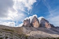 Drei Zinnen or Tre Cime di Lavaredo - Sesto Dolomites Italian Alps Royalty Free Stock Photo