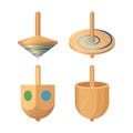 Dreidel four-sided spinning top, played with during the Jewish holiday Royalty Free Stock Photo